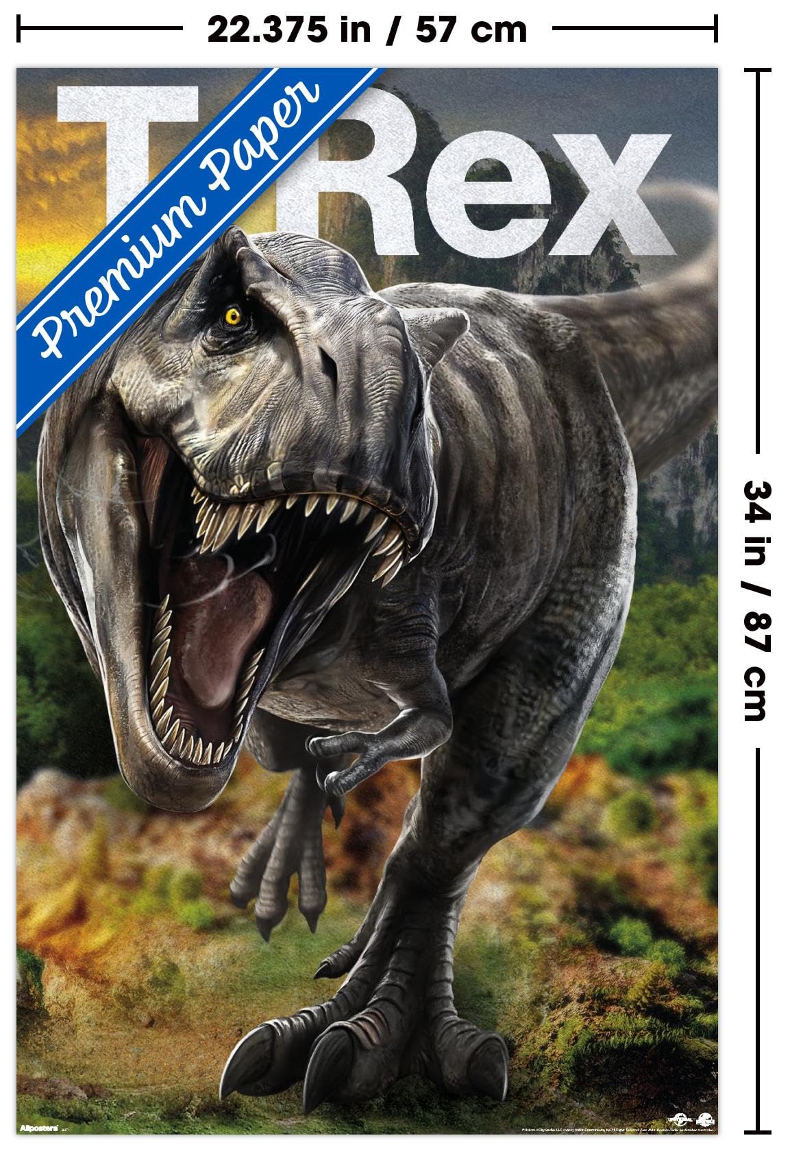 Jurassic World: Rebirth (2025) - T. Rex Wall Poster, 34L